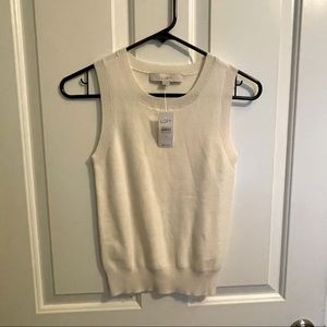 NWT LOFT Ivory Sleeveless Top